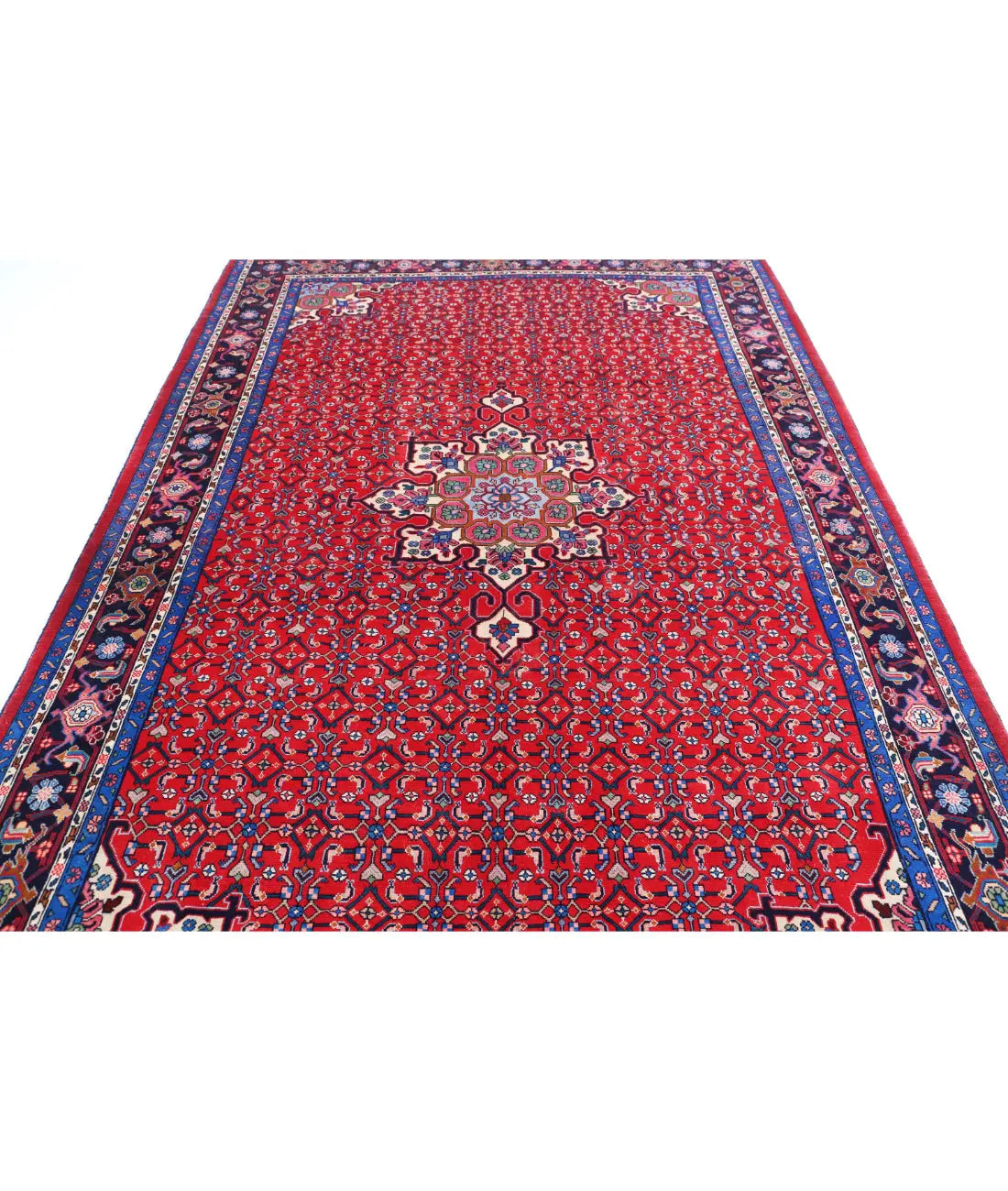 Hand Knotted Oriental Bijar Wool Rug - 6'5'' x 9'9''