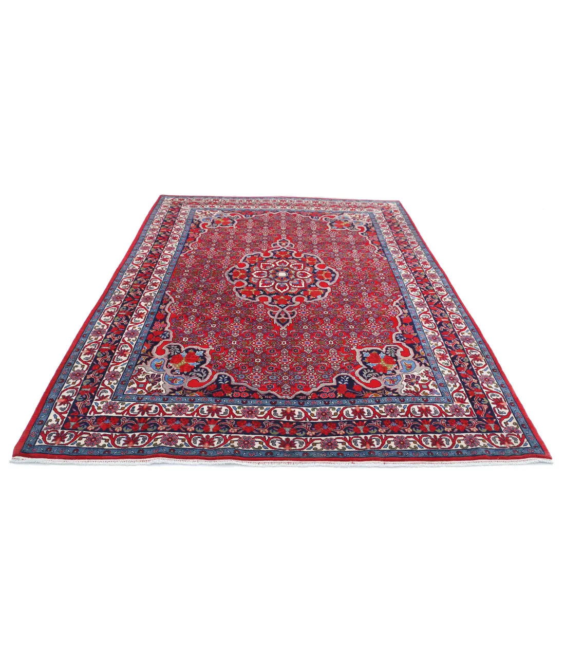 Hand Knotted Oriental Bijar Wool Rug - 6'9'' x 9'8''