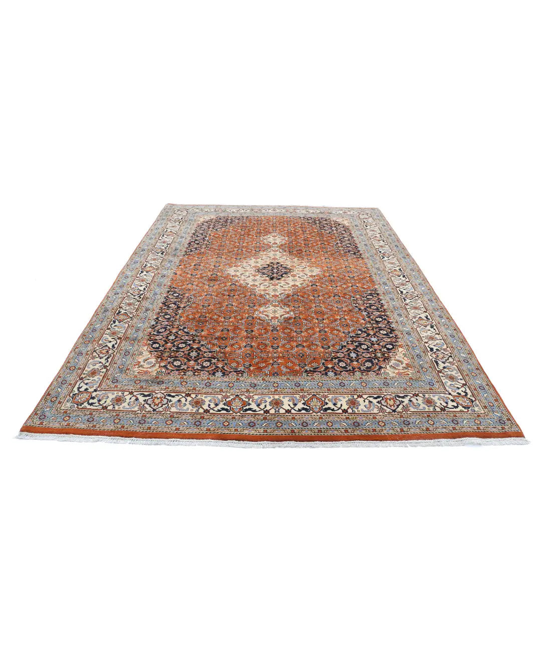 Hand Knotted Oriental Bijar Wool Rug - 7'6'' x 10'10''