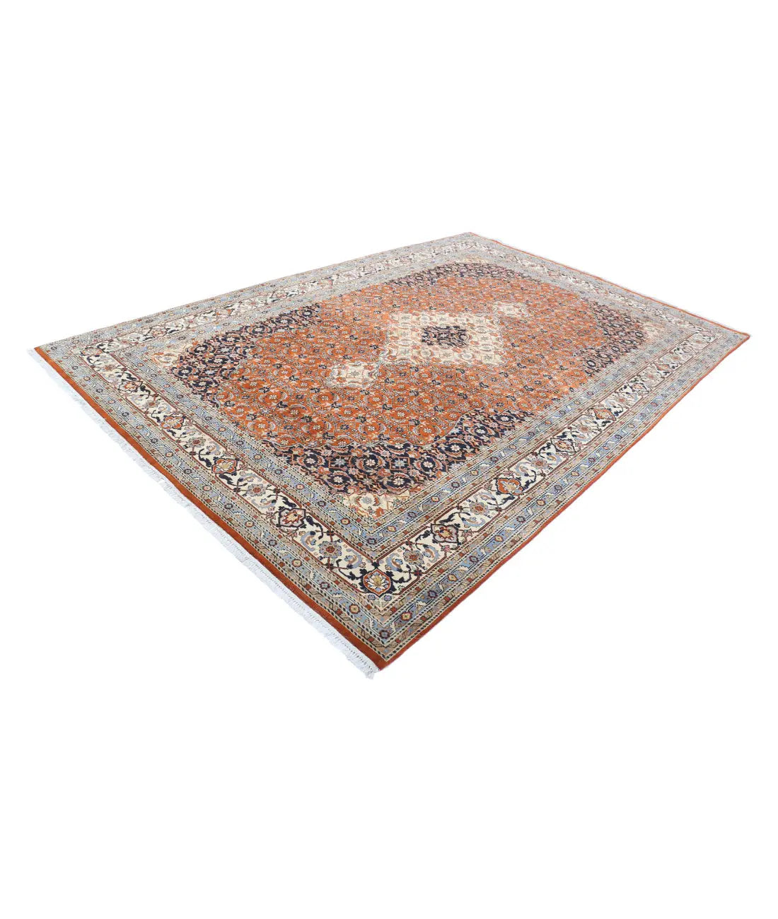 Hand Knotted Oriental Bijar Wool Rug - 7'6'' x 10'10''