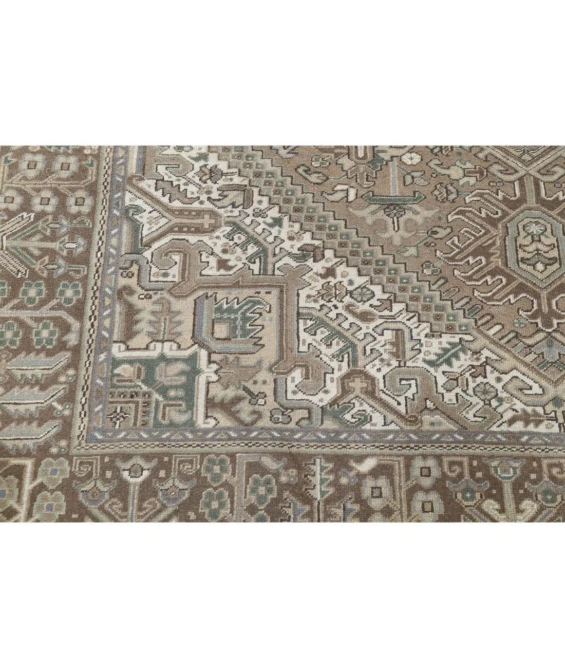 Hand Knotted Persian Heriz Wool Rug - 7'11'' x 10'8'' - Arteverk Rugs Area rug