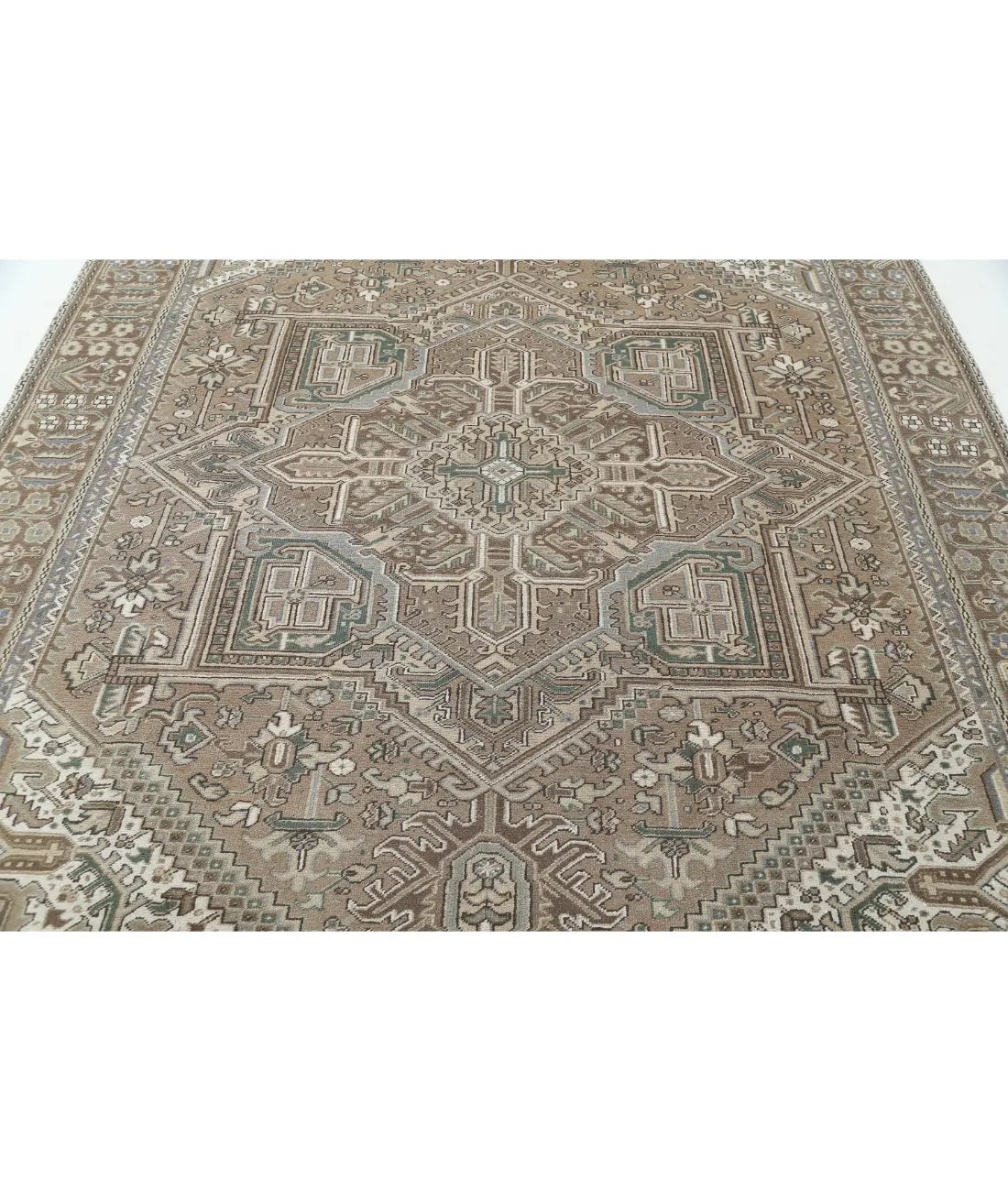 Hand Knotted Persian Heriz Wool Rug - 7'11'' x 10'8'' - Arteverk Rugs Area rug