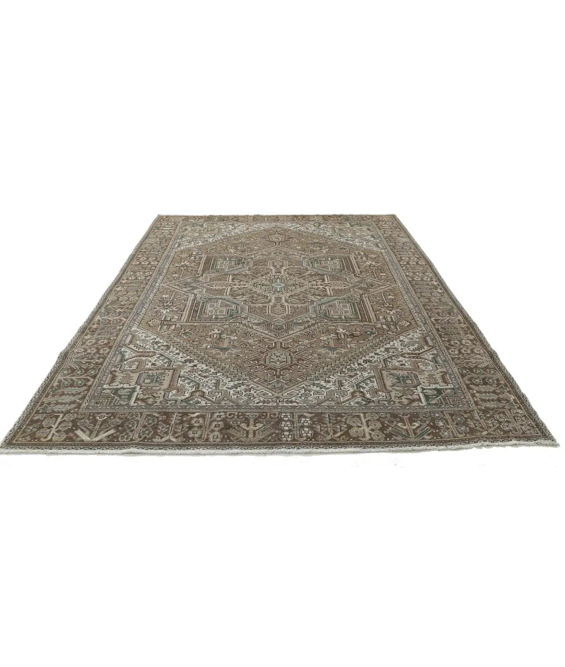 Hand Knotted Persian Heriz Wool Rug - 7'11'' x 10'8'' - Arteverk Rugs Area rug