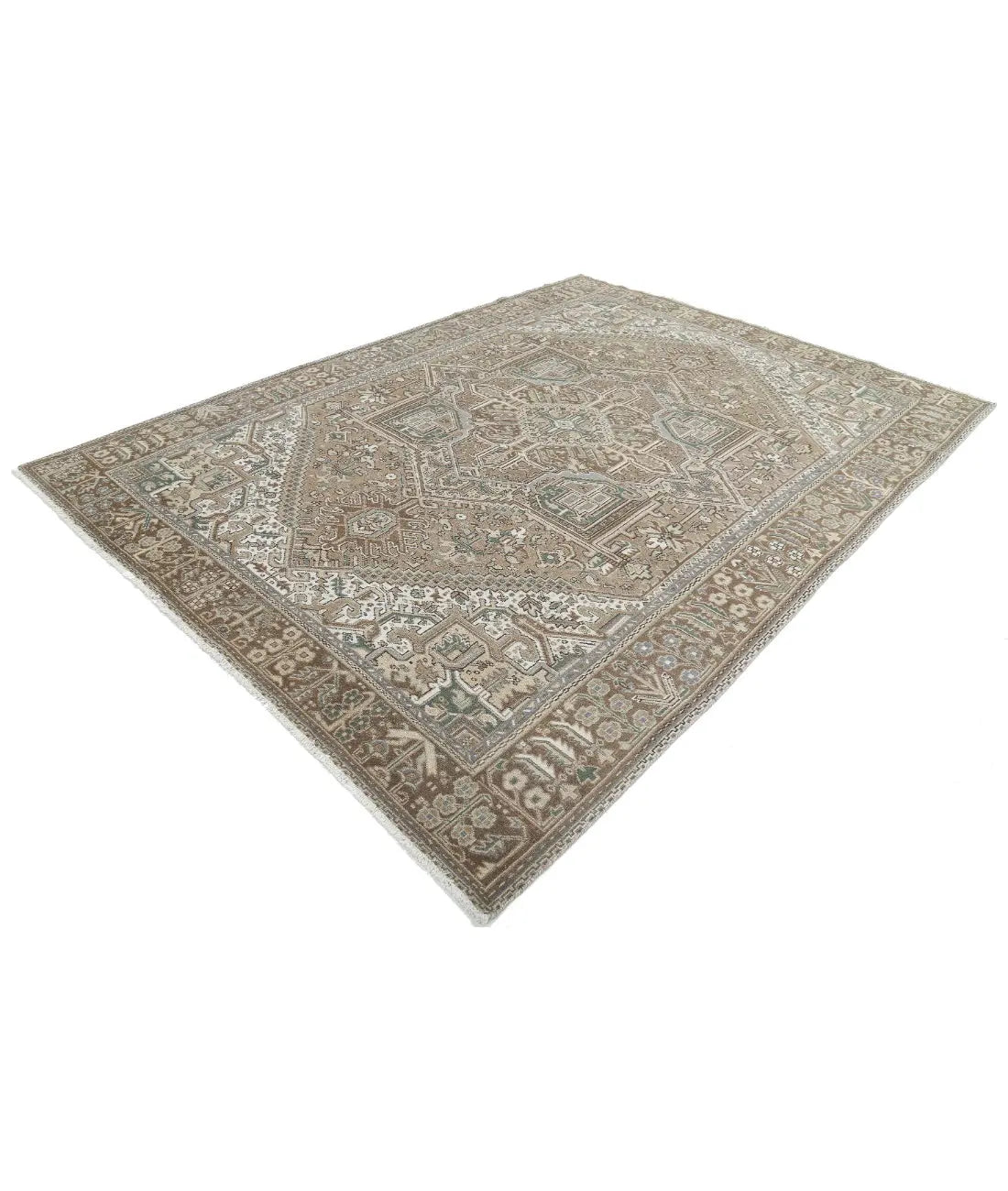 Hand Knotted Persian Heriz Wool Rug - 7'11'' x 10'8'' - Arteverk Rugs Area rug