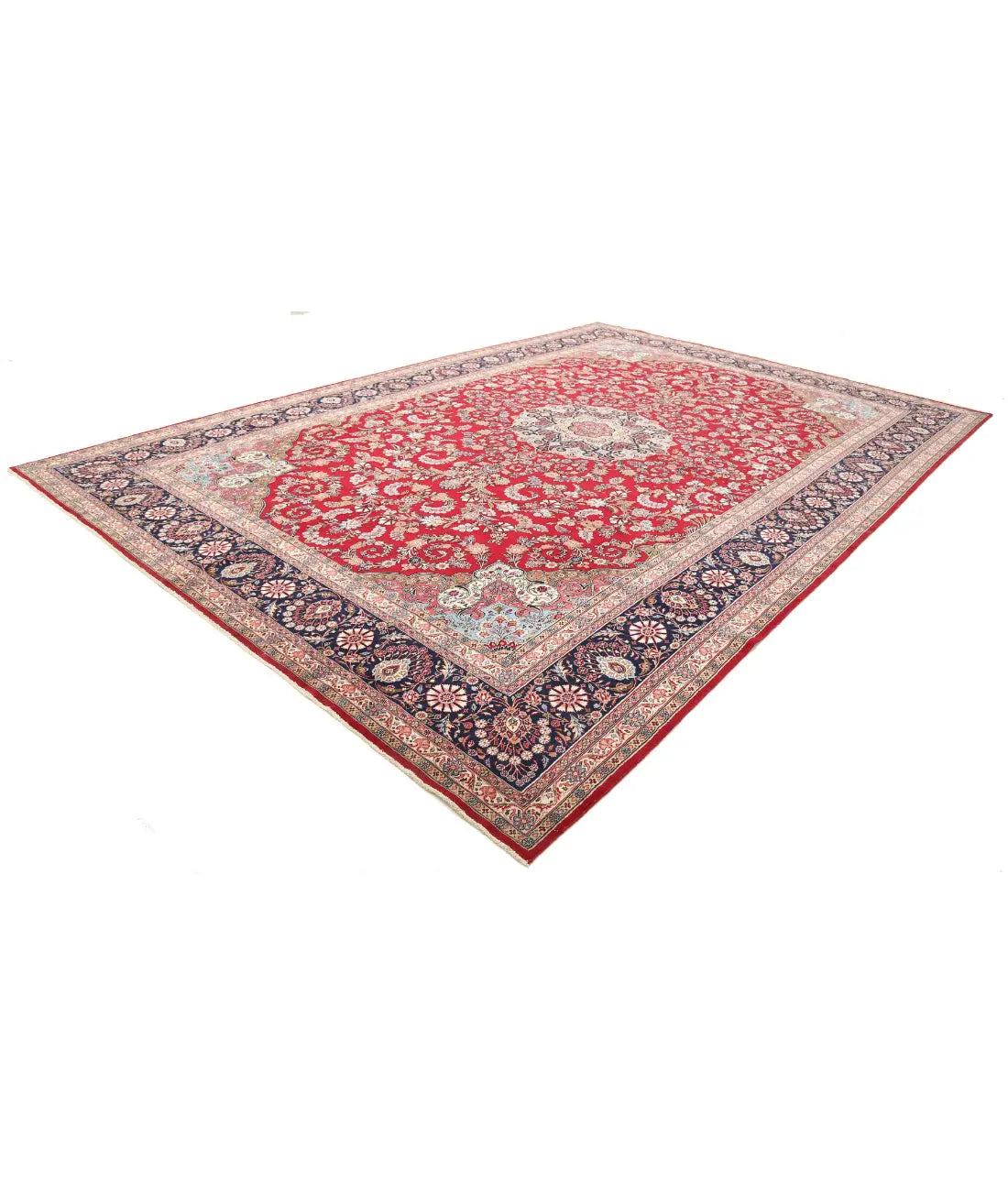 Hand Knotted Persian Kerman Fine Wool Rug - 10'11'' x 16'6'' - Arteverk Rugs Area rug