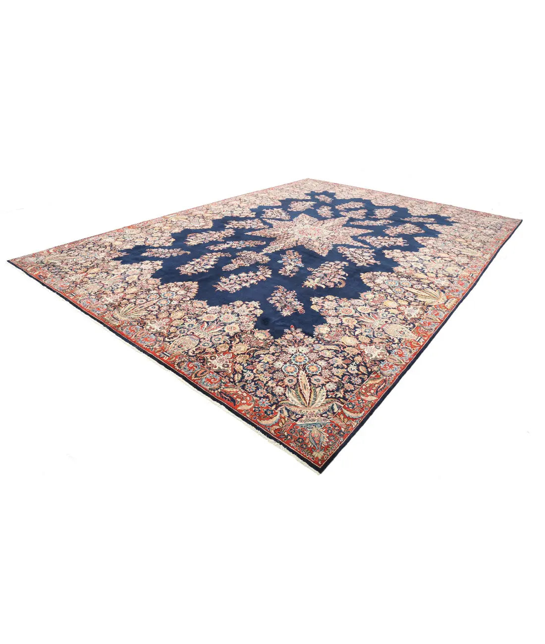 Hand Knotted Persian Kerman Fine Wool Rug - 11'9'' x 16'8'' - Arteverk Rugs Area rug