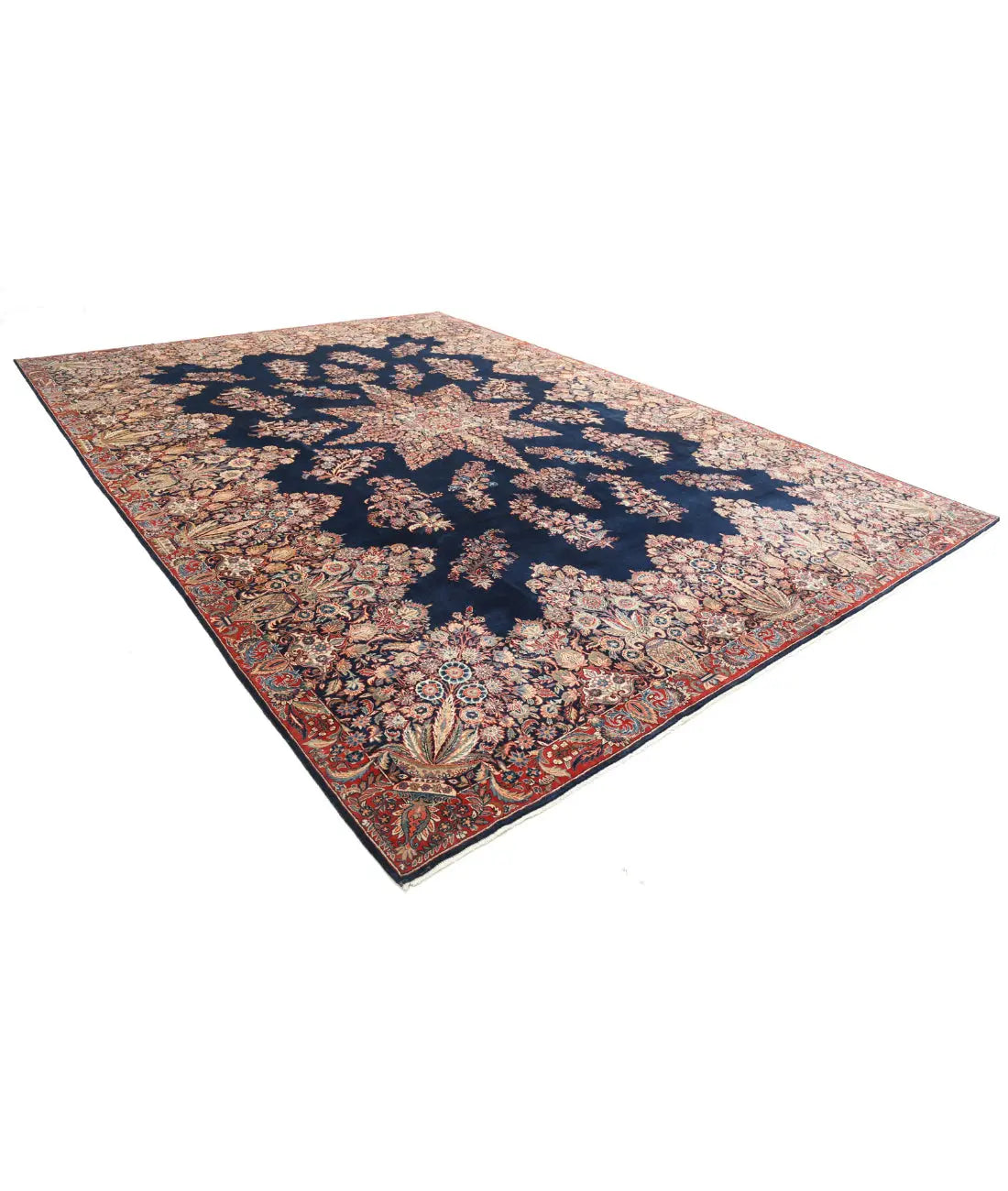 Hand Knotted Persian Kerman Fine Wool Rug - 11'9'' x 16'8'' - Arteverk Rugs Area rug