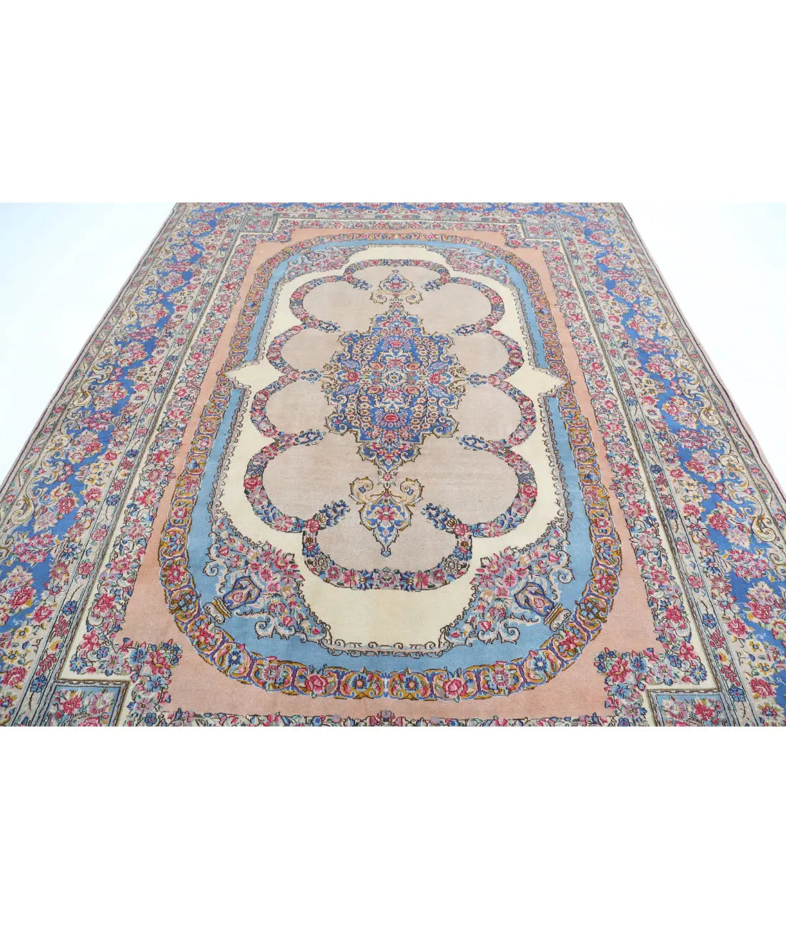 Hand Knotted Oriental Kerman Wool Rug - 8'0'' x 10'10''