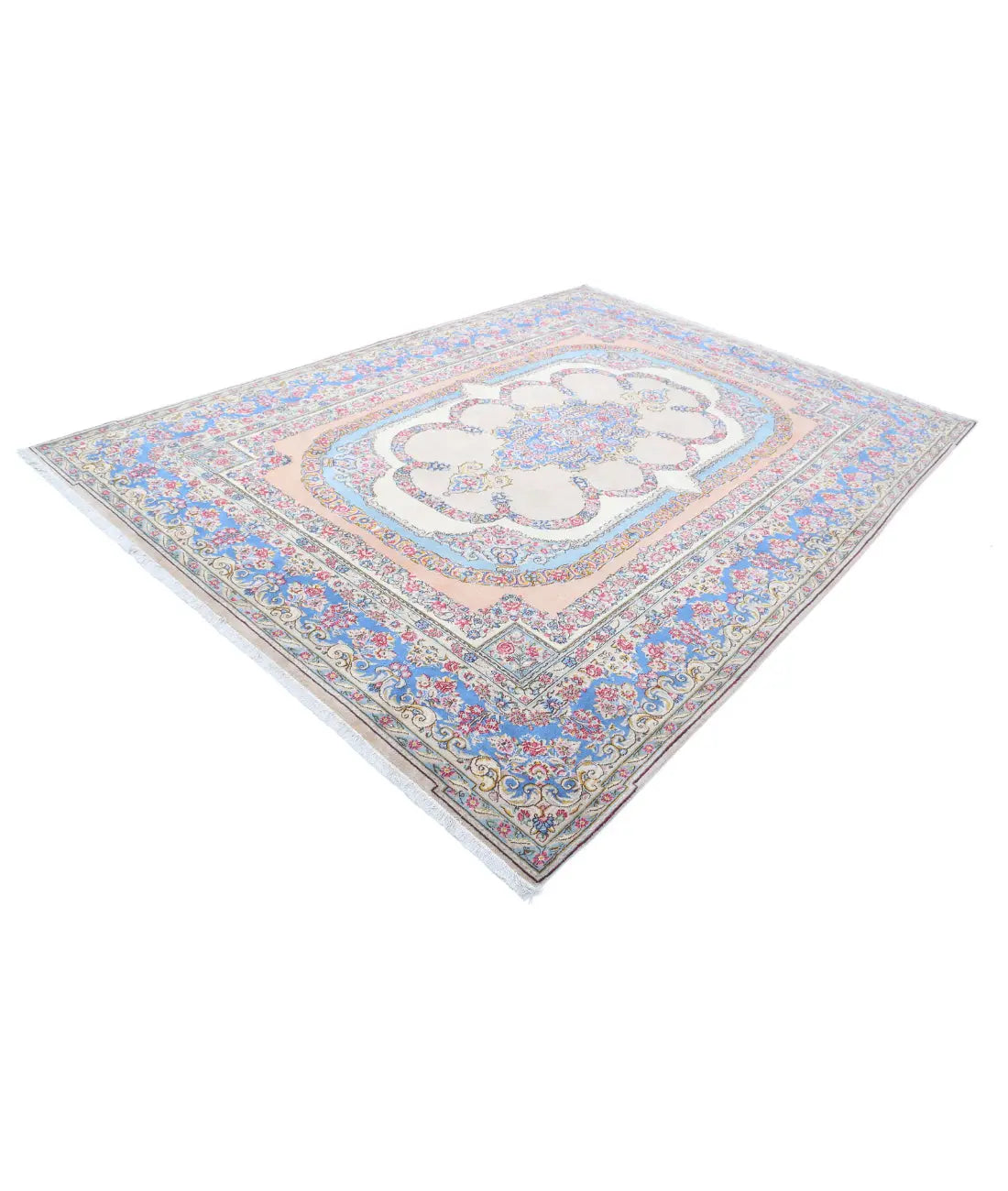 Hand Knotted Oriental Kerman Wool Rug - 8'0'' x 10'10''