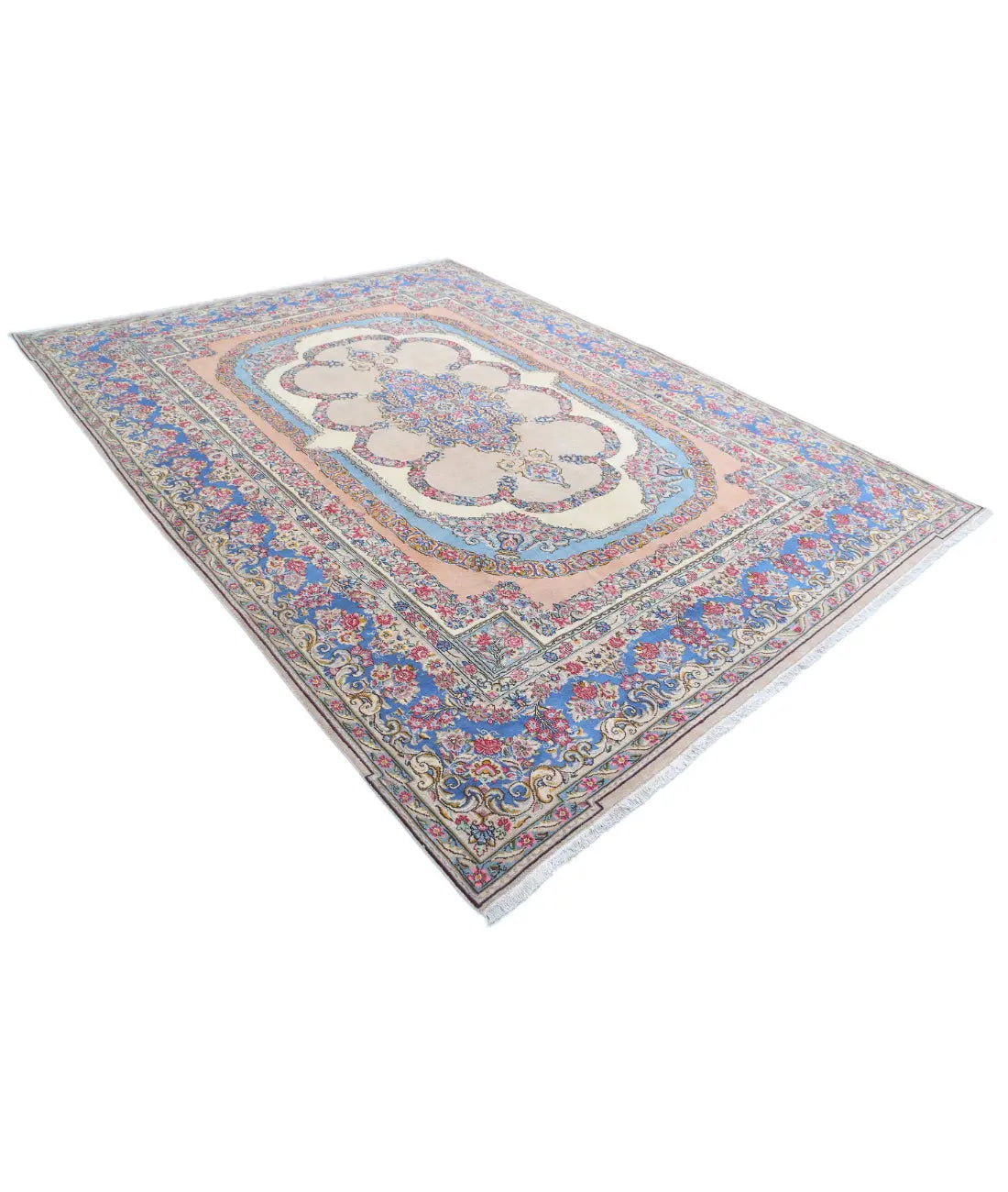 Hand Knotted Oriental Kerman Wool Rug - 8'0'' x 10'10''