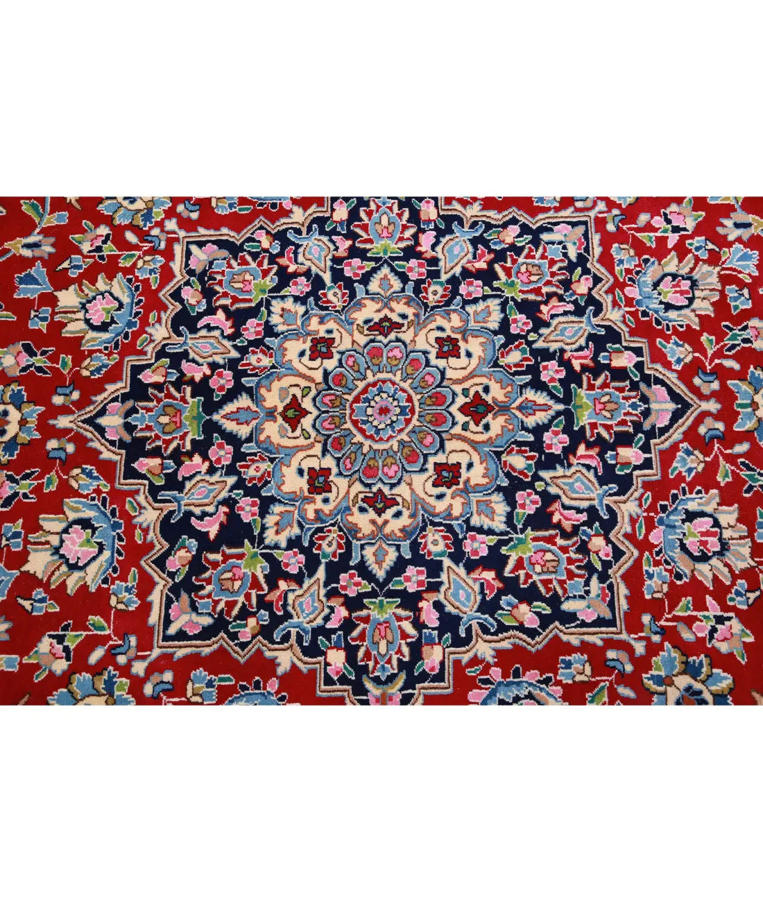 Hand Knotted Oriental Kerman Wool Rug - 9'10'' x 13'8''