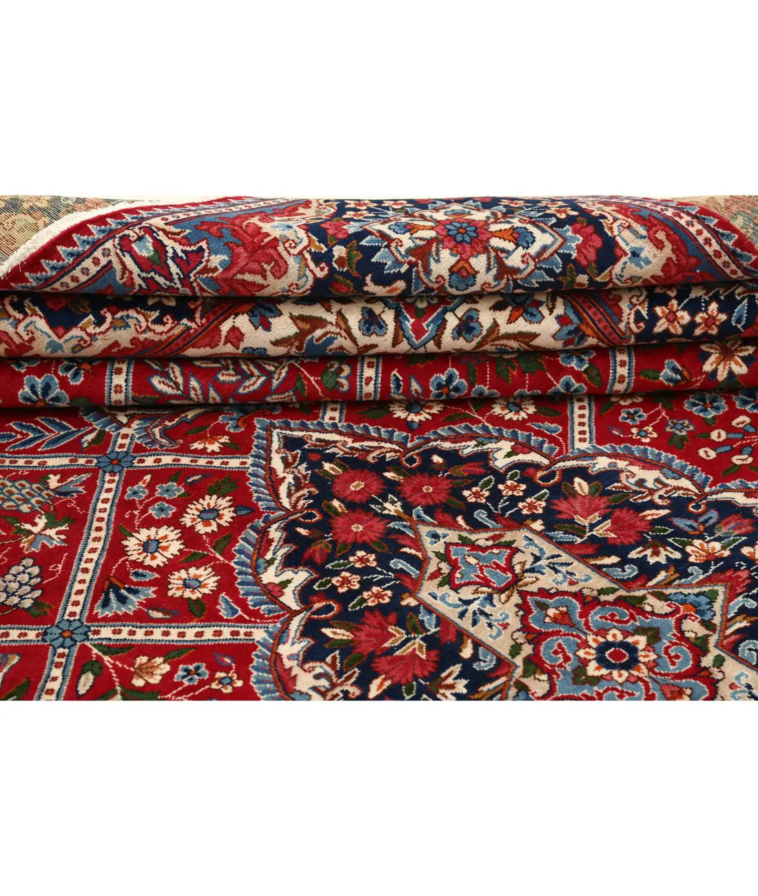 Hand Knotted Persian Kerman Wool Rug - 9'9'' x 12'9'' - Arteverk Rugs Area rug