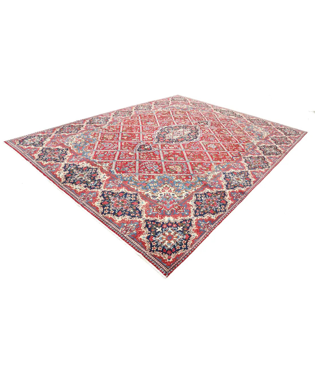 Hand Knotted Persian Kerman Wool Rug - 9'9'' x 12'9'' - Arteverk Rugs Area rug