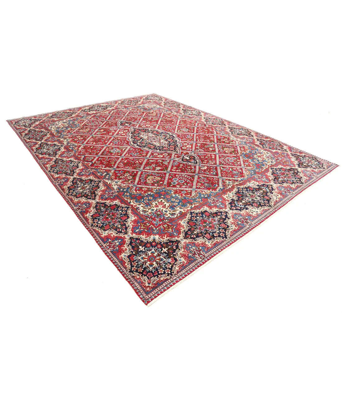 Hand Knotted Persian Kerman Wool Rug - 9'9'' x 12'9'' - Arteverk Rugs Area rug