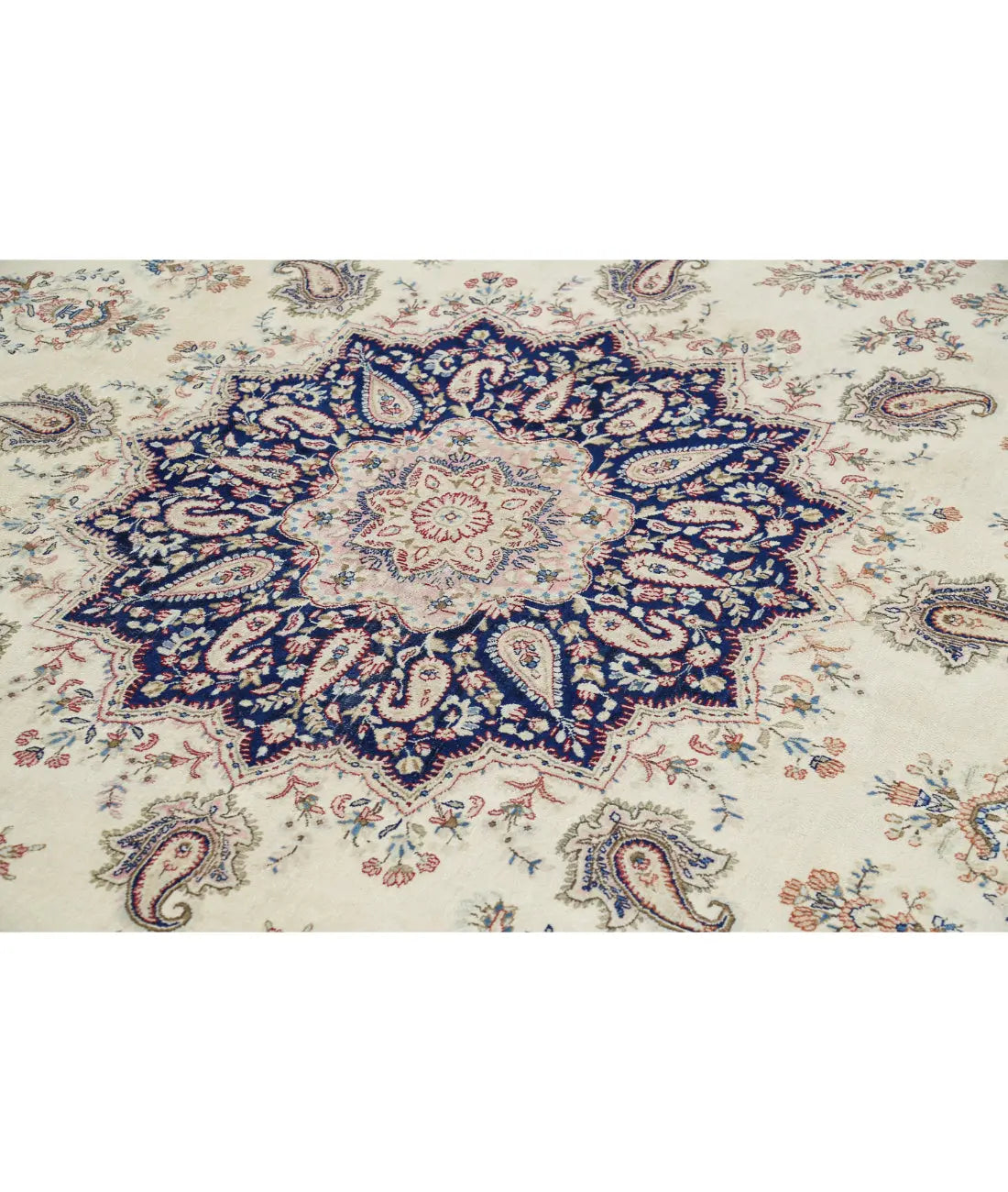 Hand Knotted Persian Kerman Wool Rug - 9'9'' x 13'2'' - Arteverk Rugs Area rug