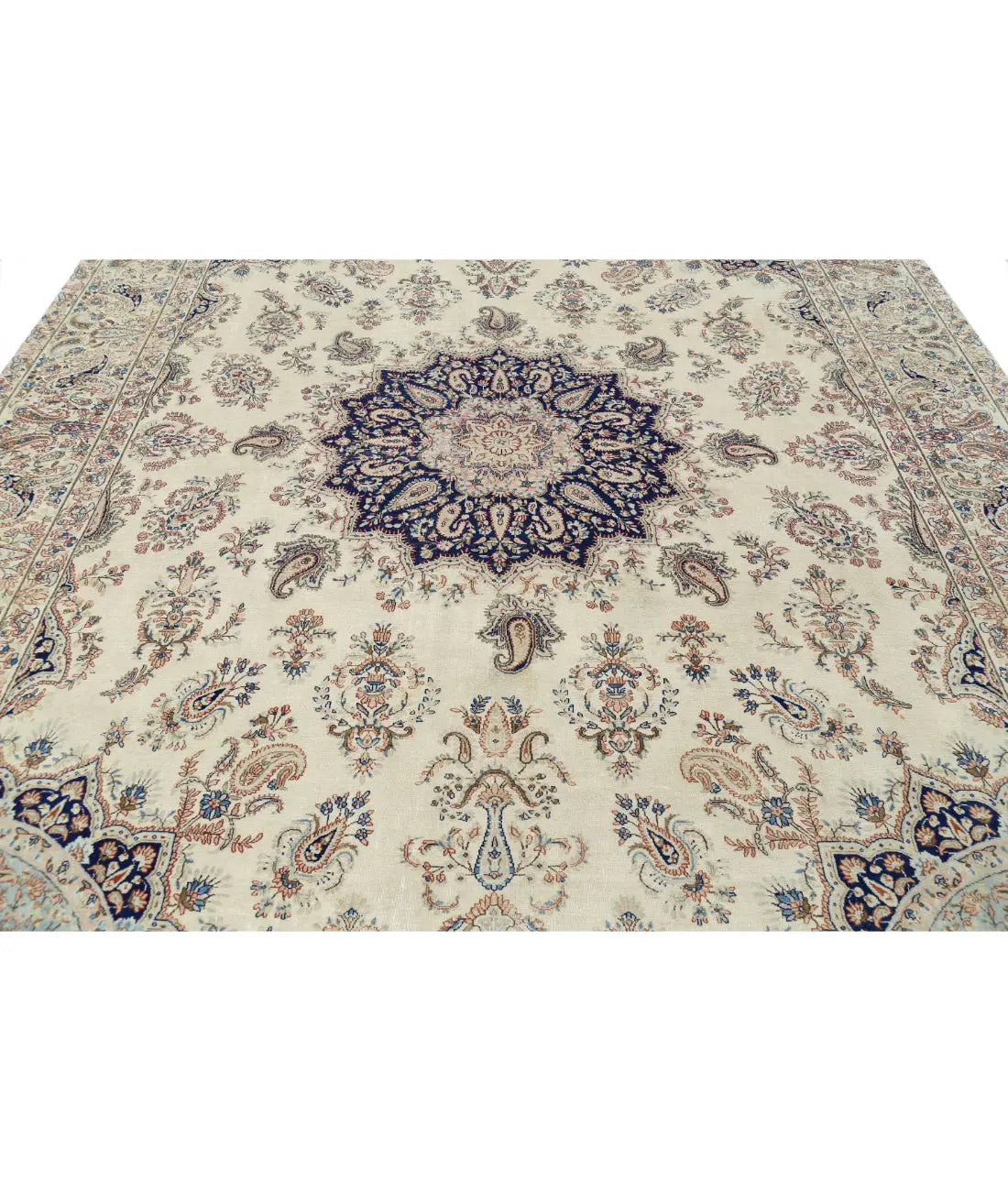 Hand Knotted Persian Kerman Wool Rug - 9'9'' x 13'2'' - Arteverk Rugs Area rug