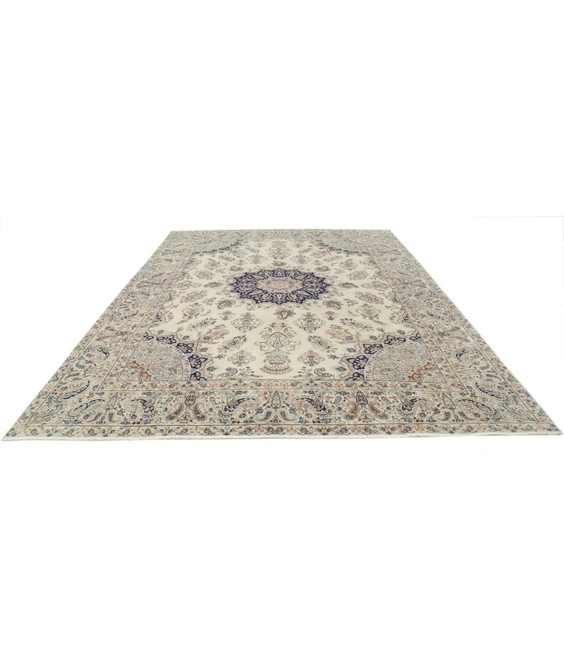 Hand Knotted Persian Kerman Wool Rug - 9'9'' x 13'2'' - Arteverk Rugs Area rug