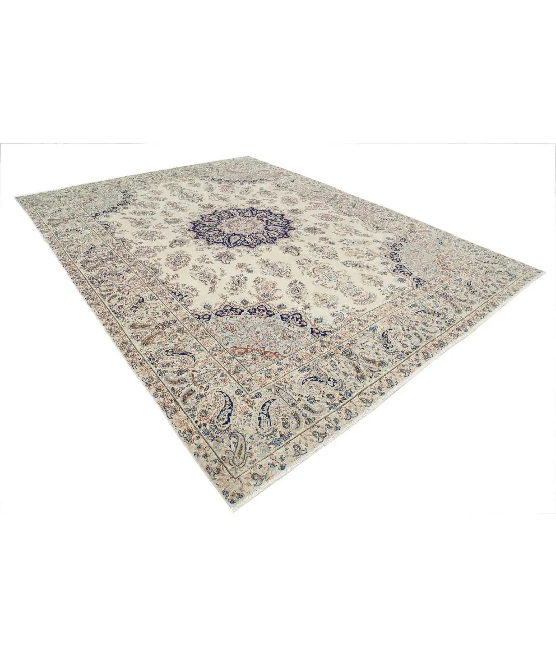 Hand Knotted Persian Kerman Wool Rug - 9'9'' x 13'2'' - Arteverk Rugs Area rug