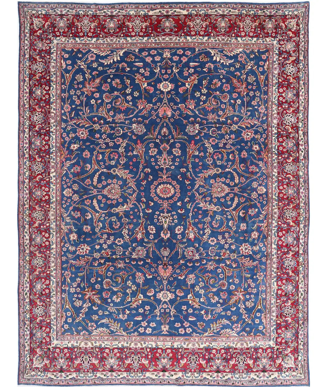 Hand Knotted Oriental Kerman Wool Rug - 9&#39;9&#39;&#39; x 13&#39;5&#39;&#39;