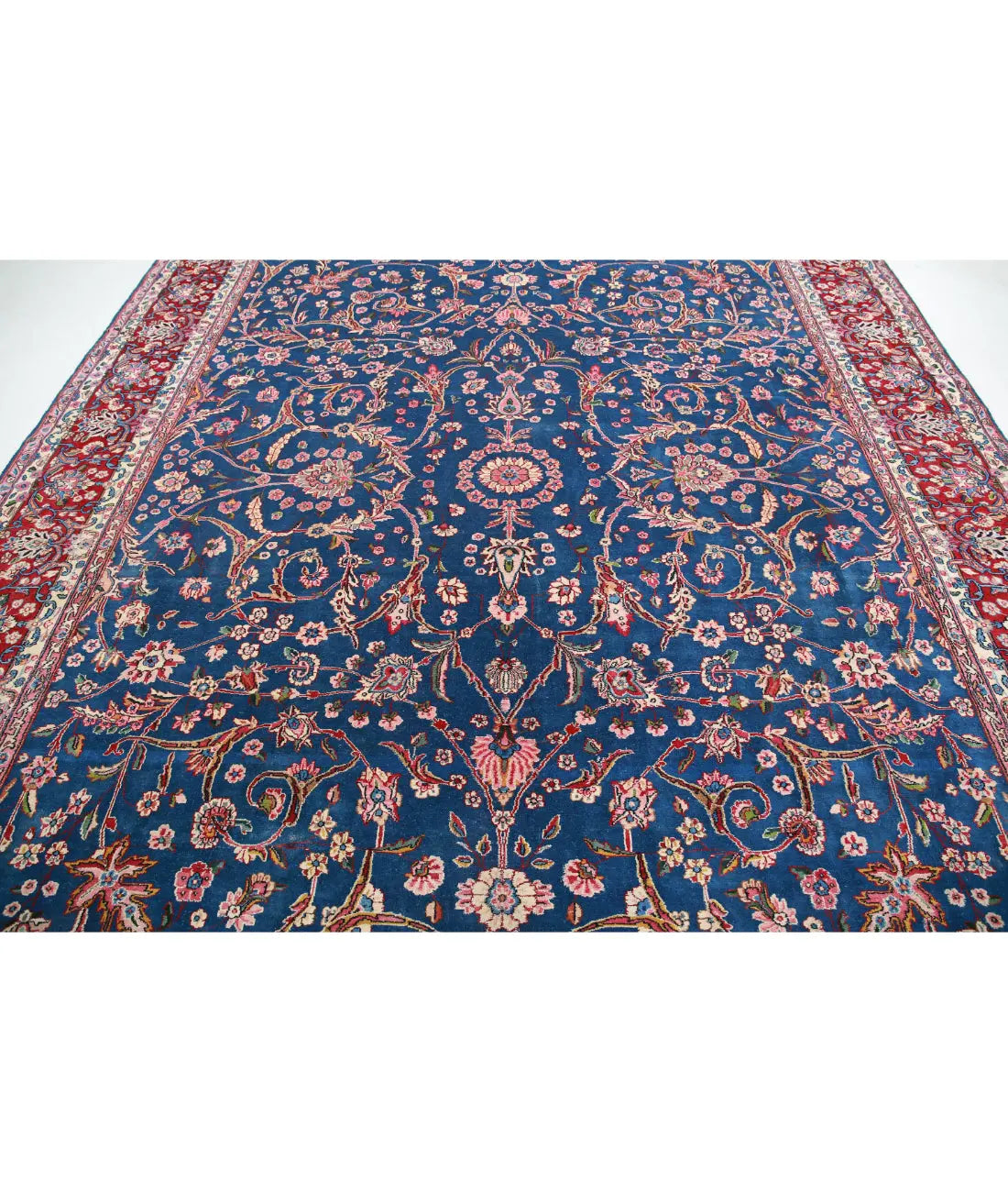 Hand Knotted Oriental Kerman Wool Rug - 9'9'' x 13'5''