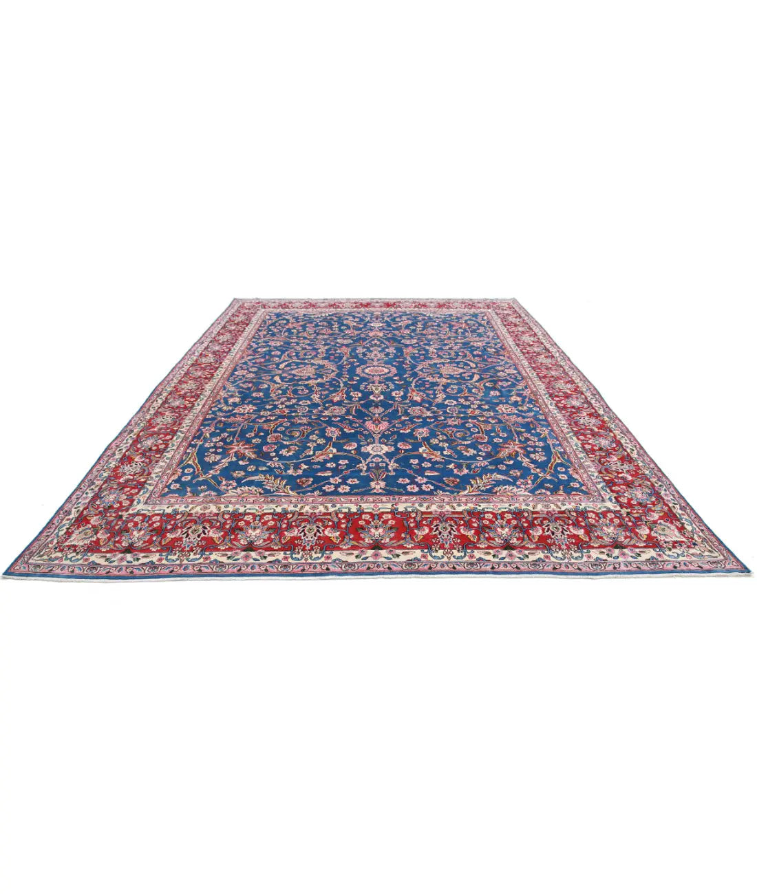 Hand Knotted Oriental Kerman Wool Rug - 9'9'' x 13'5''