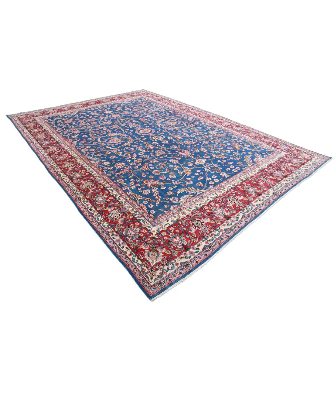 Hand Knotted Oriental Kerman Wool Rug - 9'9'' x 13'5''