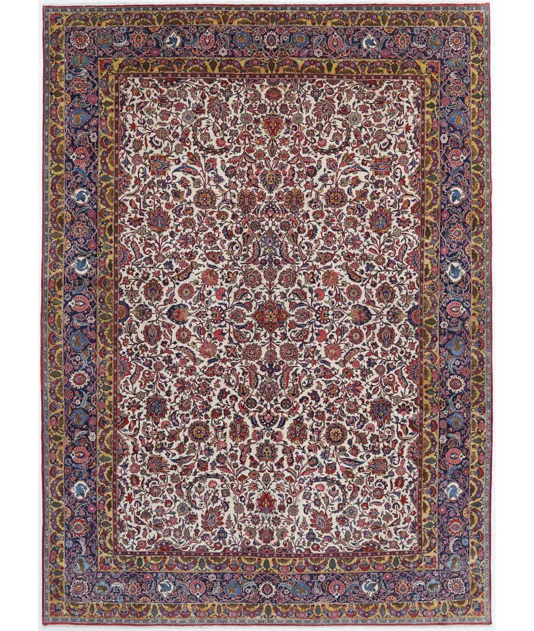 Hand Knotted Persian Tabriz Wool Rug - 10&#39;8&#39;&#39; x 14&#39;10&#39;&#39; - Arteverk Rugs Area rug