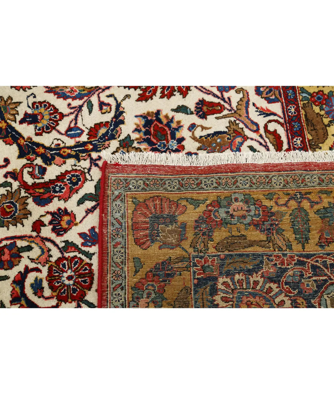 Hand Knotted Persian Tabriz Wool Rug - 10'8'' x 14'10'' - Arteverk Rugs Area rug