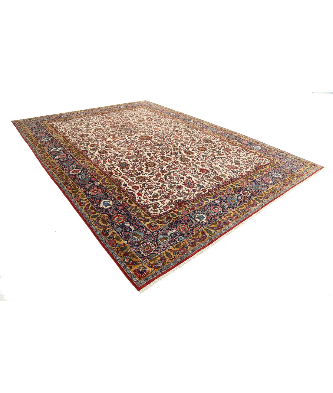 Hand Knotted Persian Tabriz Wool Rug - 10'8'' x 14'10'' - Arteverk Rugs Area rug