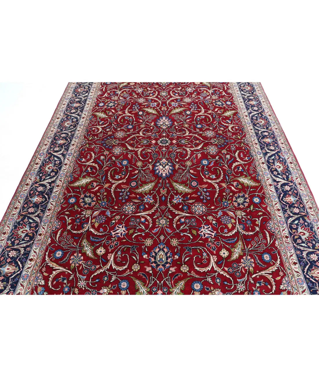 Hand Knotted Oriental Tabriz Wool Rug - 6'7'' x 9'11''