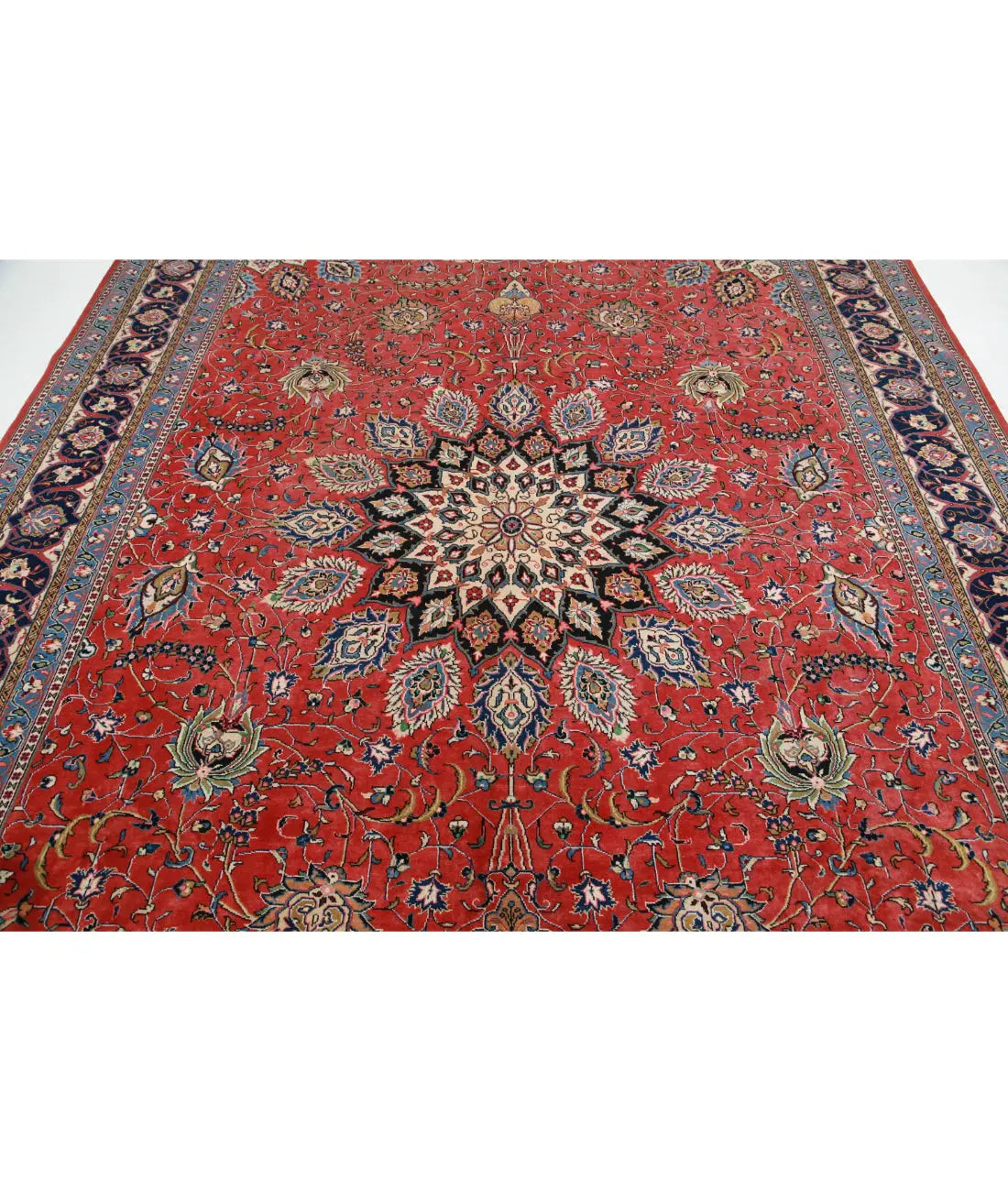 Hand Knotted Oriental Tabriz Wool Rug - 8'11'' x 12'4''