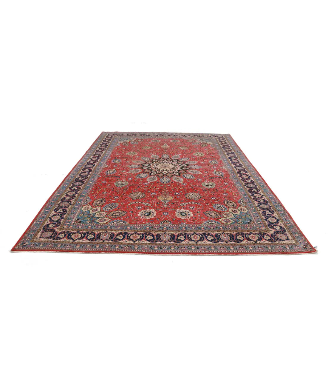 Hand Knotted Oriental Tabriz Wool Rug - 8'11'' x 12'4''