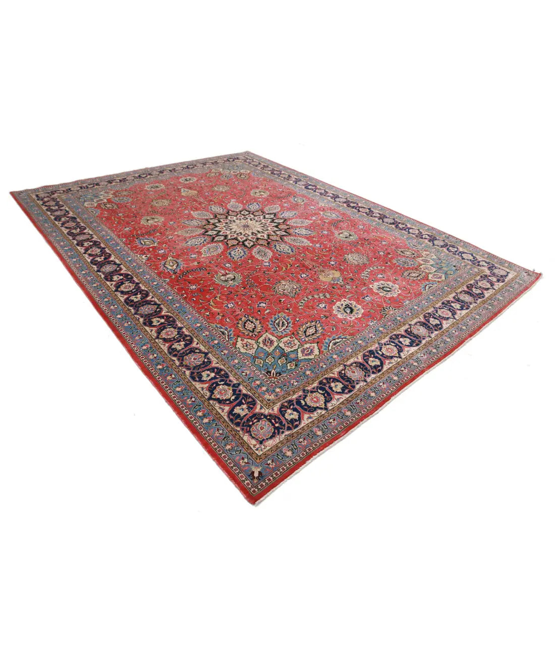 Hand Knotted Oriental Tabriz Wool Rug - 8'11'' x 12'4''