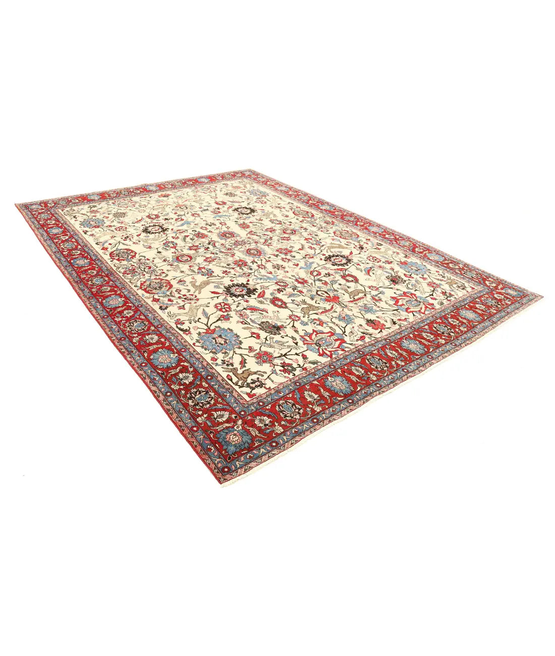 Hand Knotted Persian Tabriz Wool Rug - 8'9'' x 11'10'' - Arteverk Rugs Area rug