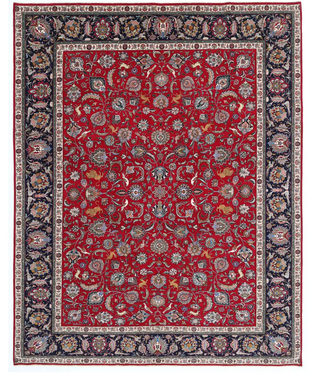 Hand Knotted Persian Tabriz Wool Rug - 9&#39;9&#39;&#39; x 12&#39;4&#39;&#39; - Arteverk Rugs Area rug