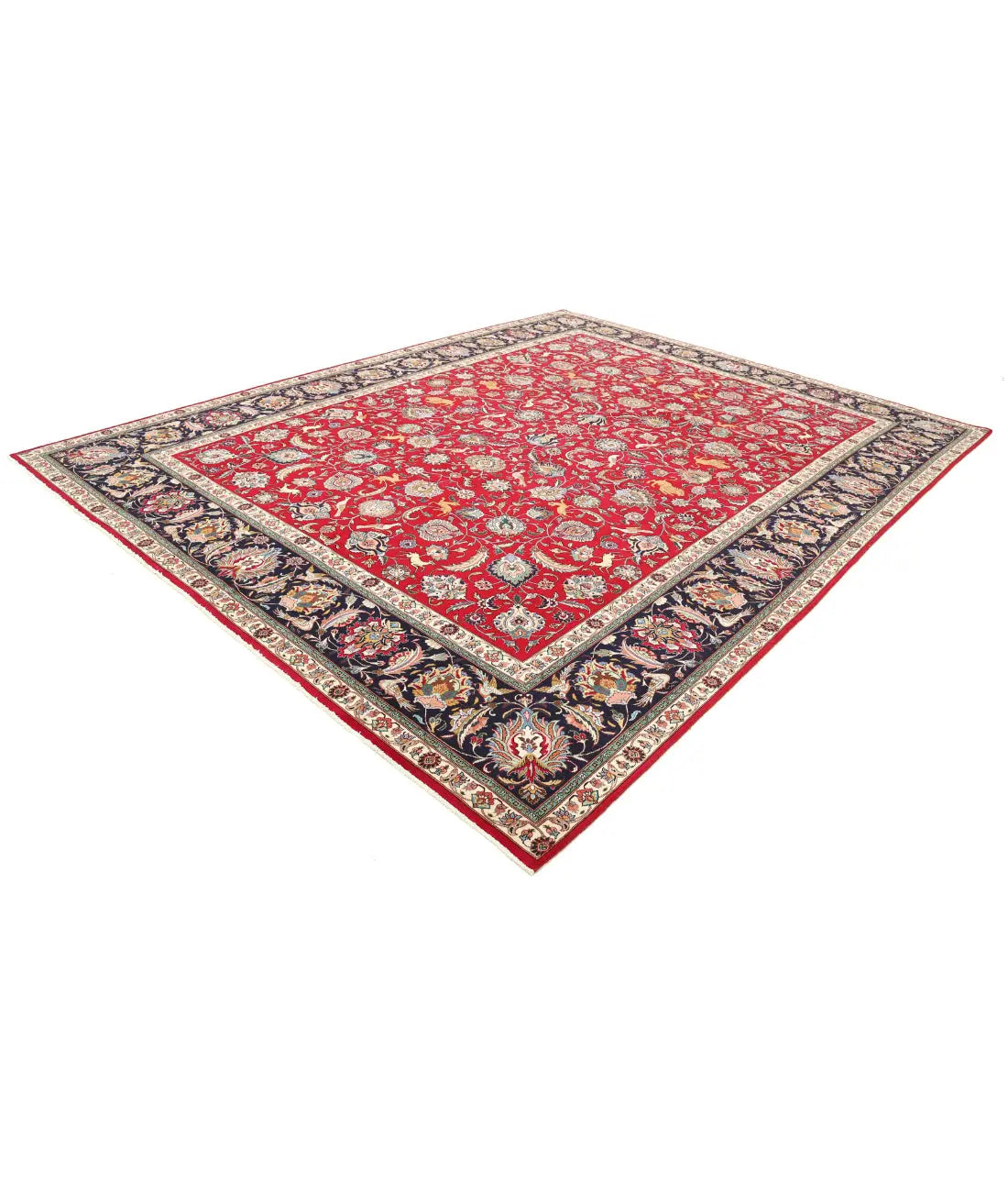 Hand Knotted Persian Tabriz Wool Rug - 9'9'' x 12'4'' - Arteverk Rugs Area rug