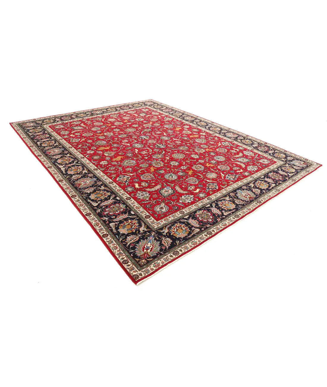 Hand Knotted Persian Tabriz Wool Rug - 9'9'' x 12'4'' - Arteverk Rugs Area rug