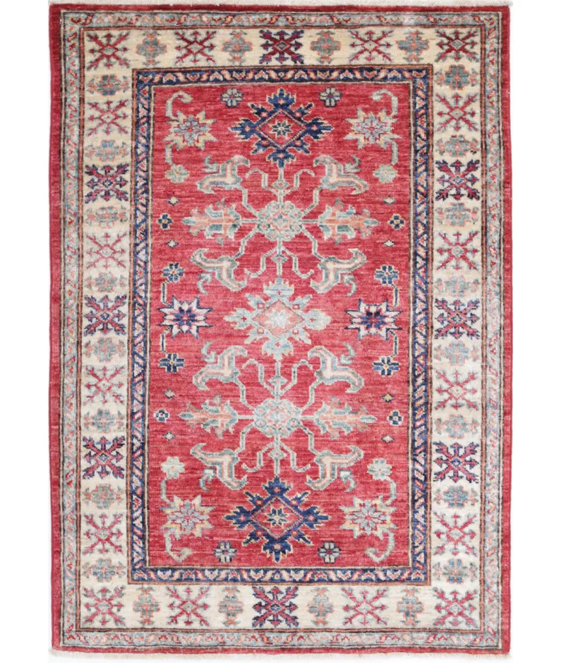 Hand Knotted Royal Kazak Wool Rug - 2'10'' x 4'0'' - Arteverk Rugs Area rug