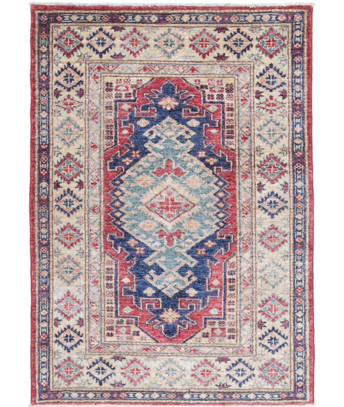 Hand Knotted Royal Kazak Wool Rug - 2&#39;10&#39;&#39; x 4&#39;1&#39;&#39; - Arteverk Rugs Area rug