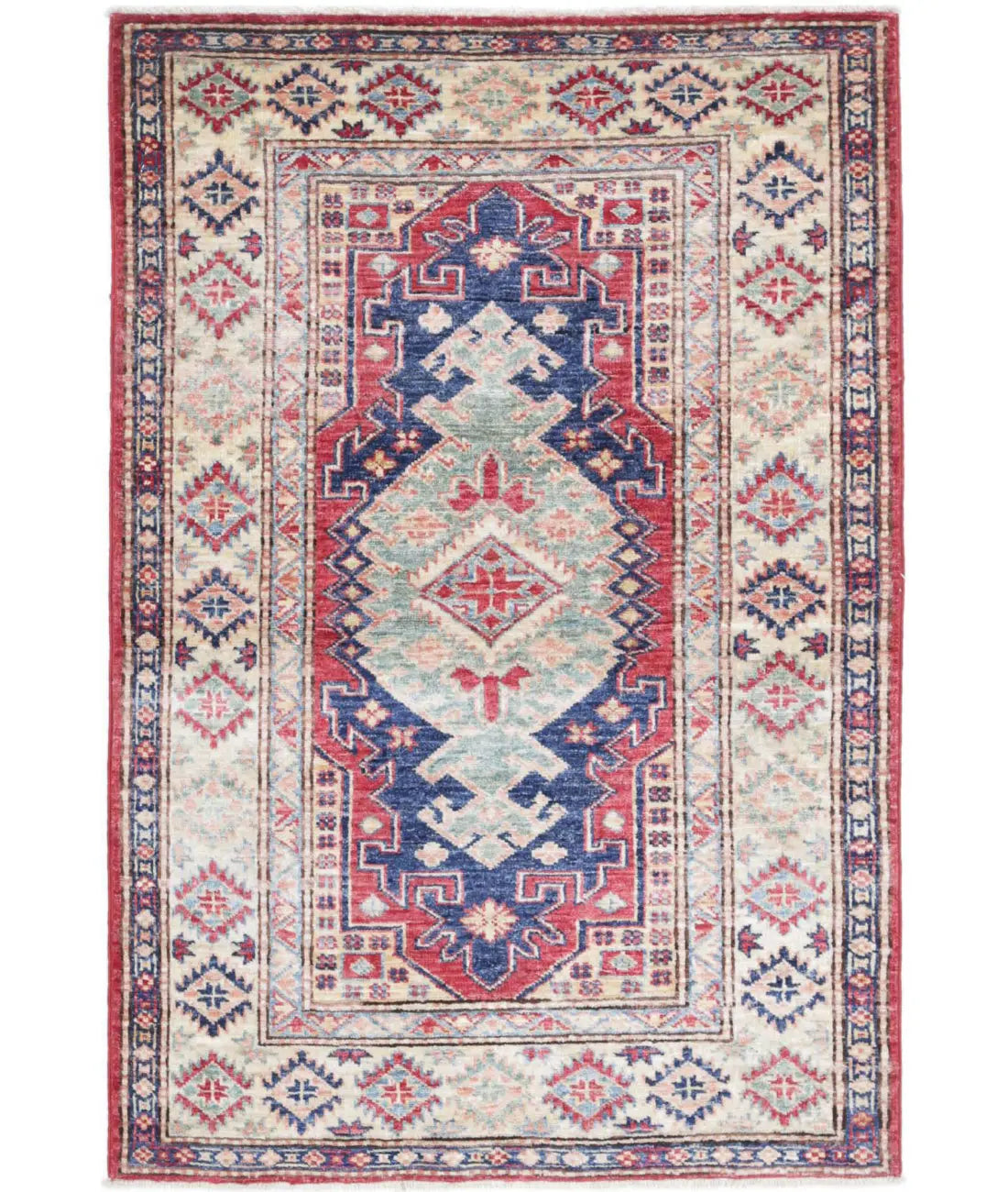 Hand Knotted Royal Kazak Wool Rug - 2&#39;10&#39;&#39; x 4&#39;2&#39;&#39; - Arteverk Rugs Area rug