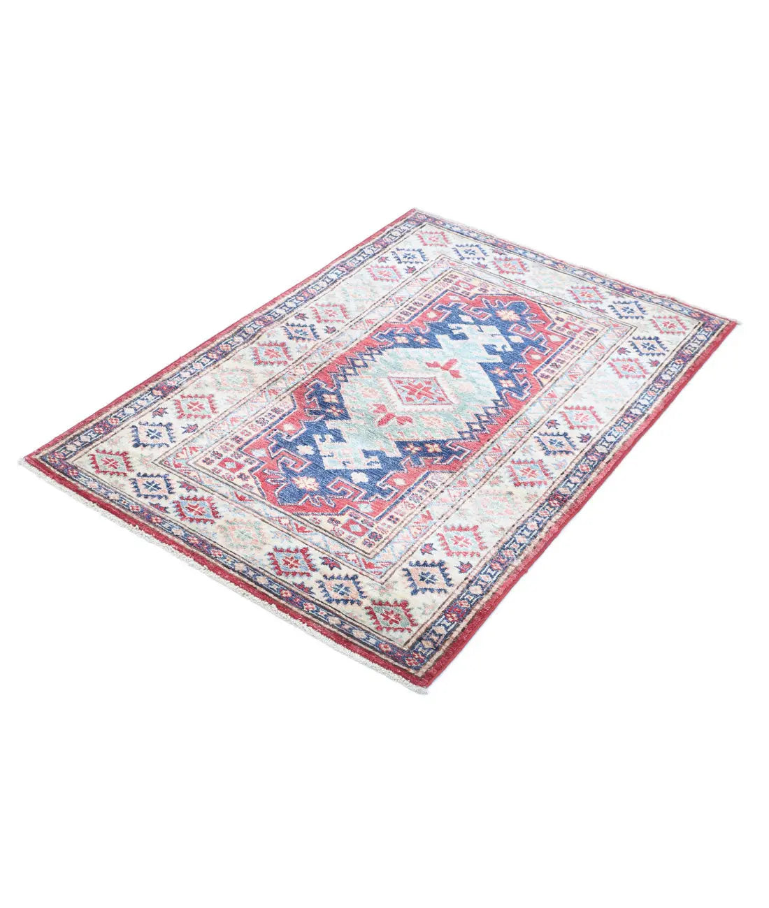 Hand Knotted Royal Kazak Wool Rug - 2'10'' x 4'2'' - Arteverk Rugs Area rug