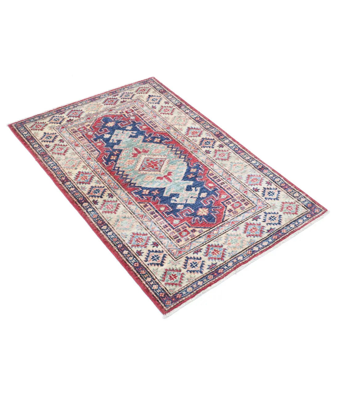 Hand Knotted Royal Kazak Wool Rug - 2'10'' x 4'2'' - Arteverk Rugs Area rug