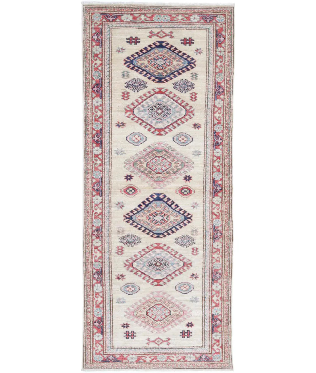 Hand Knotted Royal Kazak Wool Rug - 2&#39;4&#39;&#39; x 6&#39;3&#39;&#39; - Arteverk Rugs Area rug