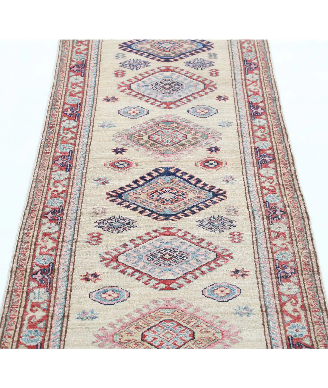 Hand Knotted Royal Kazak Wool Rug - 2'4'' x 6'3'' - Arteverk Rugs Area rug