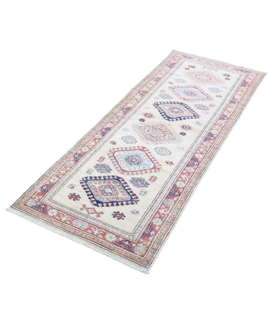 Hand Knotted Royal Kazak Wool Rug - 2'4'' x 6'3'' - Arteverk Rugs Area rug