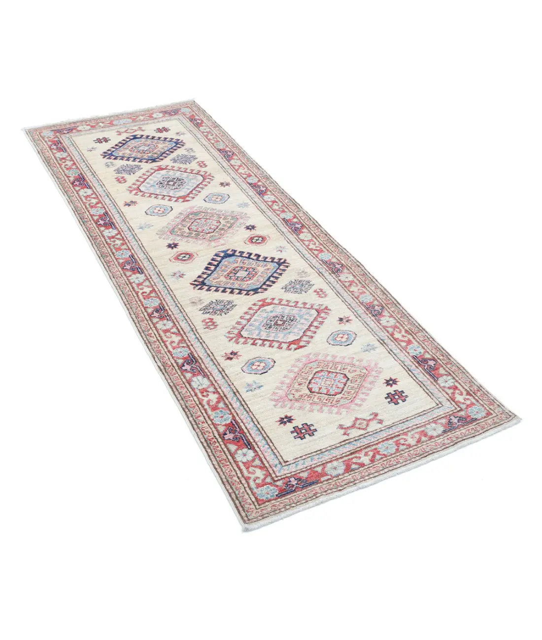 Hand Knotted Royal Kazak Wool Rug - 2'4'' x 6'3'' - Arteverk Rugs Area rug