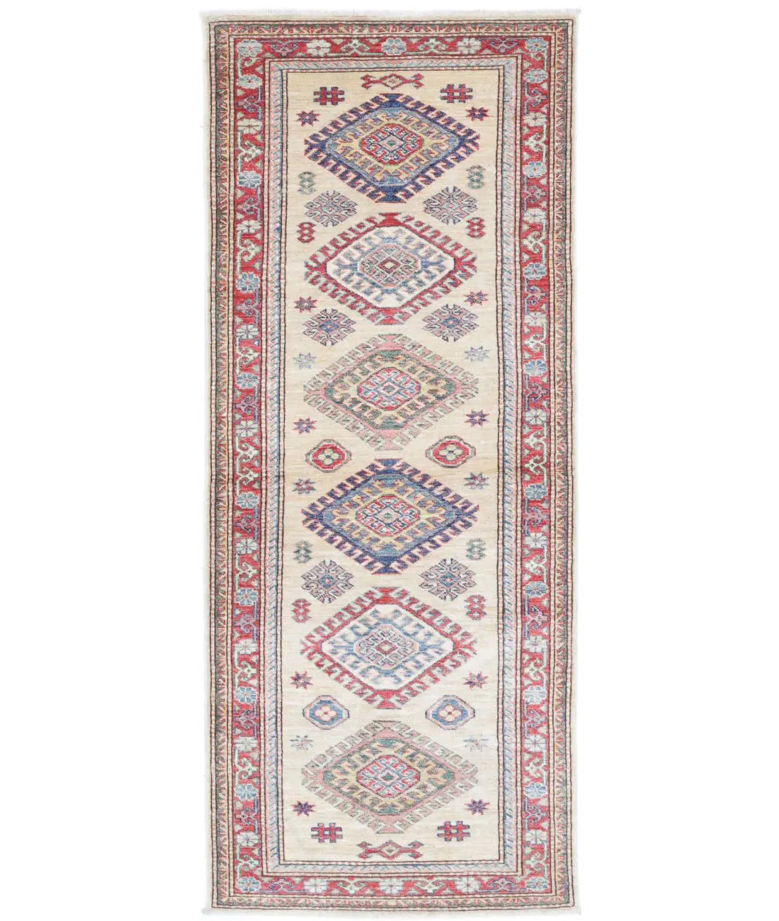 Hand Knotted Royal Kazak Wool Rug - 2&#39;4&#39;&#39; x 6&#39;3&#39;&#39; - Arteverk Rugs Area rug