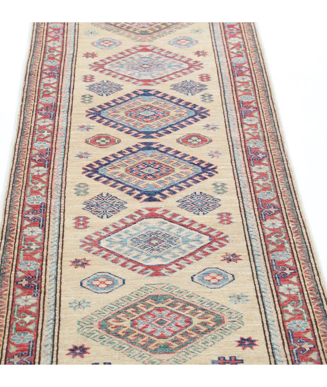 Hand Knotted Royal Kazak Wool Rug - 2'4'' x 6'5'' - Arteverk Rugs Area rug