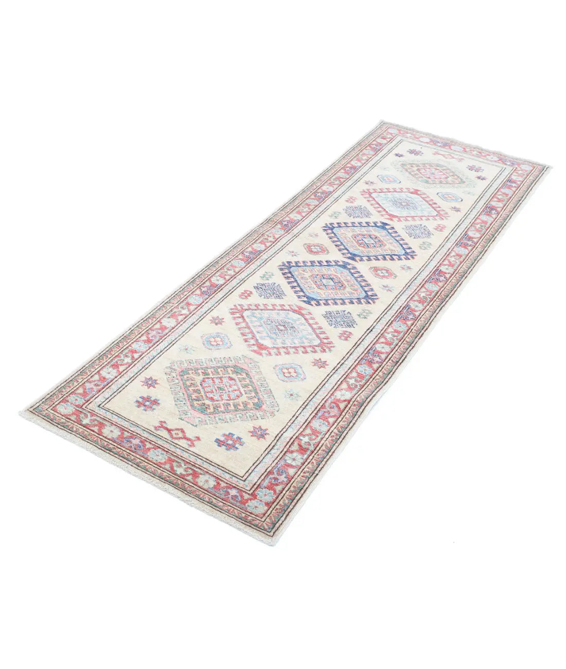 Hand Knotted Royal Kazak Wool Rug - 2'4'' x 6'5'' - Arteverk Rugs Area rug