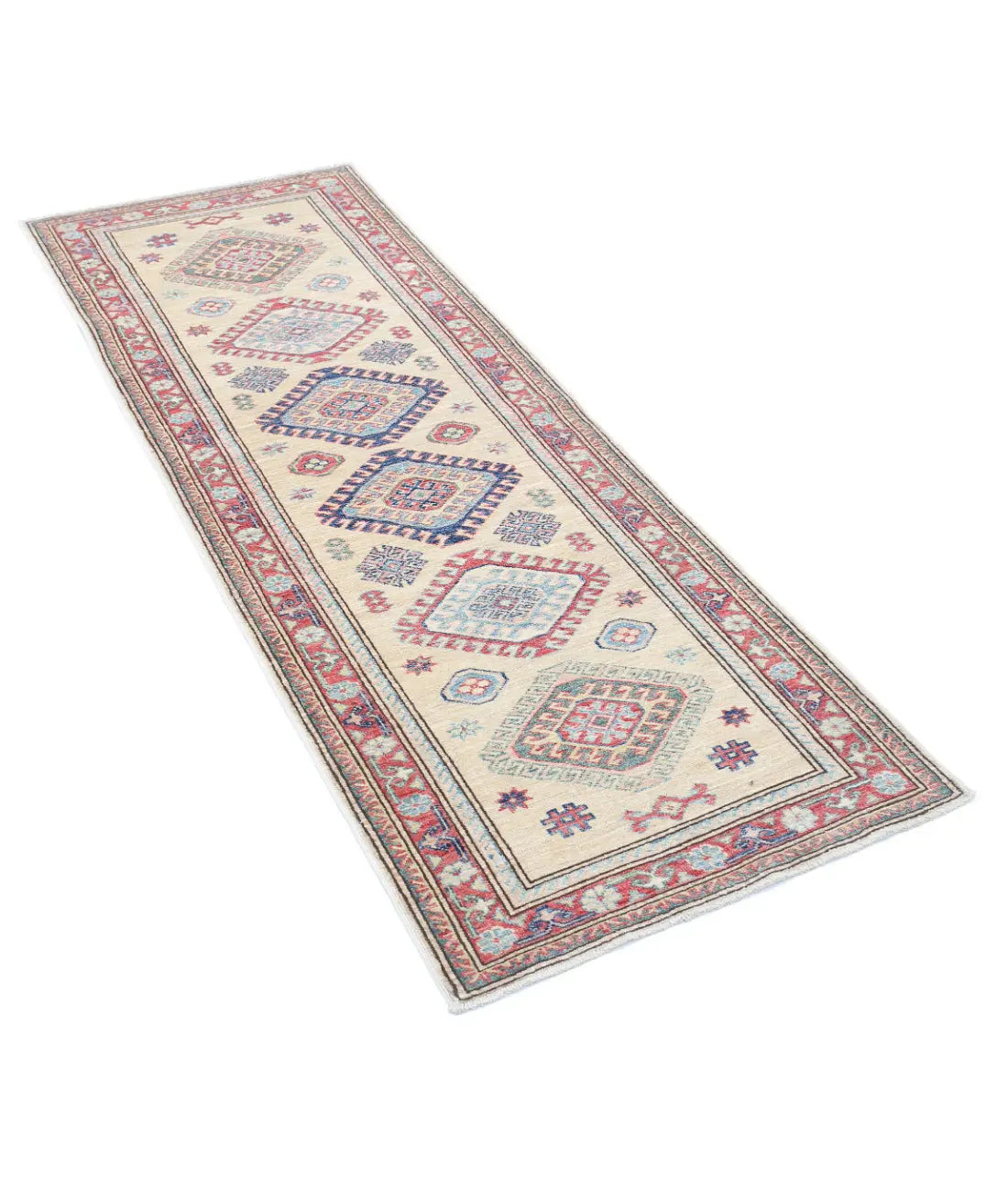 Hand Knotted Royal Kazak Wool Rug - 2'4'' x 6'5'' - Arteverk Rugs Area rug